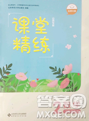 北京師范大學(xué)出版社2023課堂精練二年級(jí)下冊數(shù)學(xué)北師大版山西專版參考答案