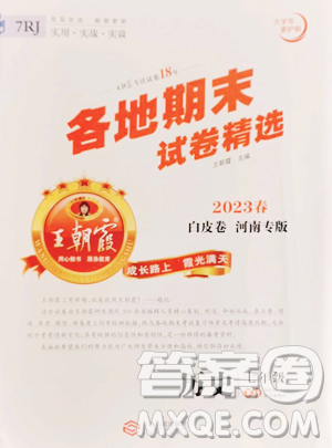 江西人民出版社2023王朝霞各地期末試卷精選七年級下冊歷史人教版河南專版參考答案