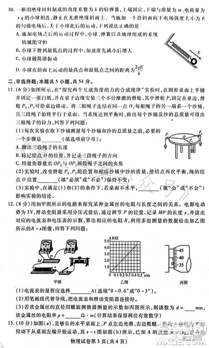 哈爾濱市2021級高二下學(xué)期學(xué)業(yè)質(zhì)量檢測物理試卷答案