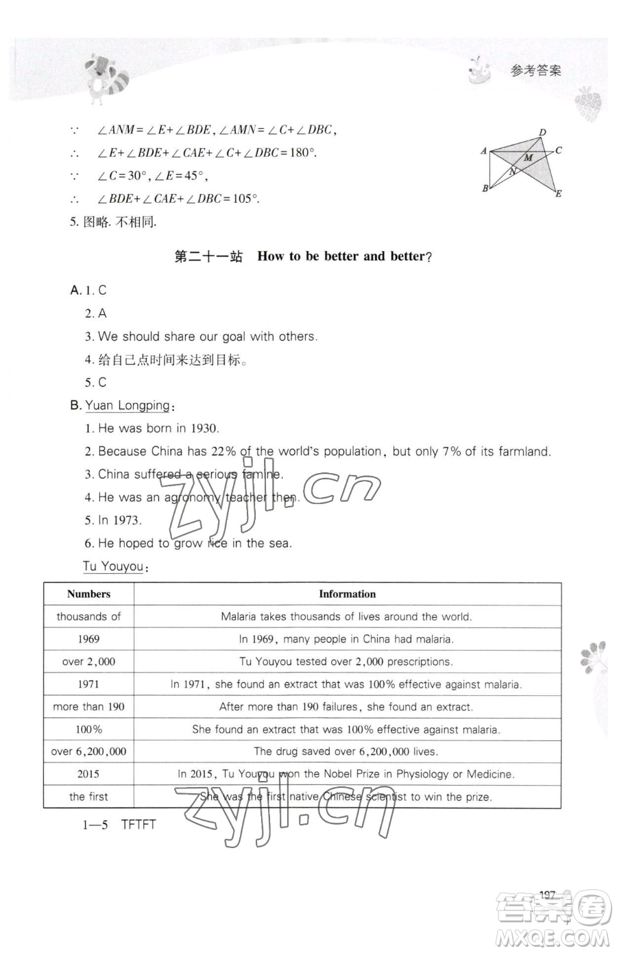 山西教育出版社2023新課程暑假作業(yè)本七年級(jí)合訂本C版參考答案