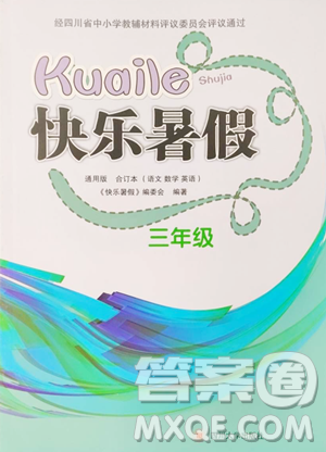 四川大學出版社2023年快樂暑假三年級合訂本通用版答案