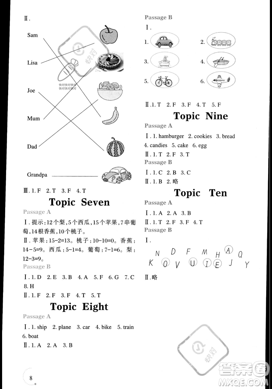 遼寧師范大學(xué)出版社2023年暑假樂園三年級(jí)英語(yǔ)通用版答案