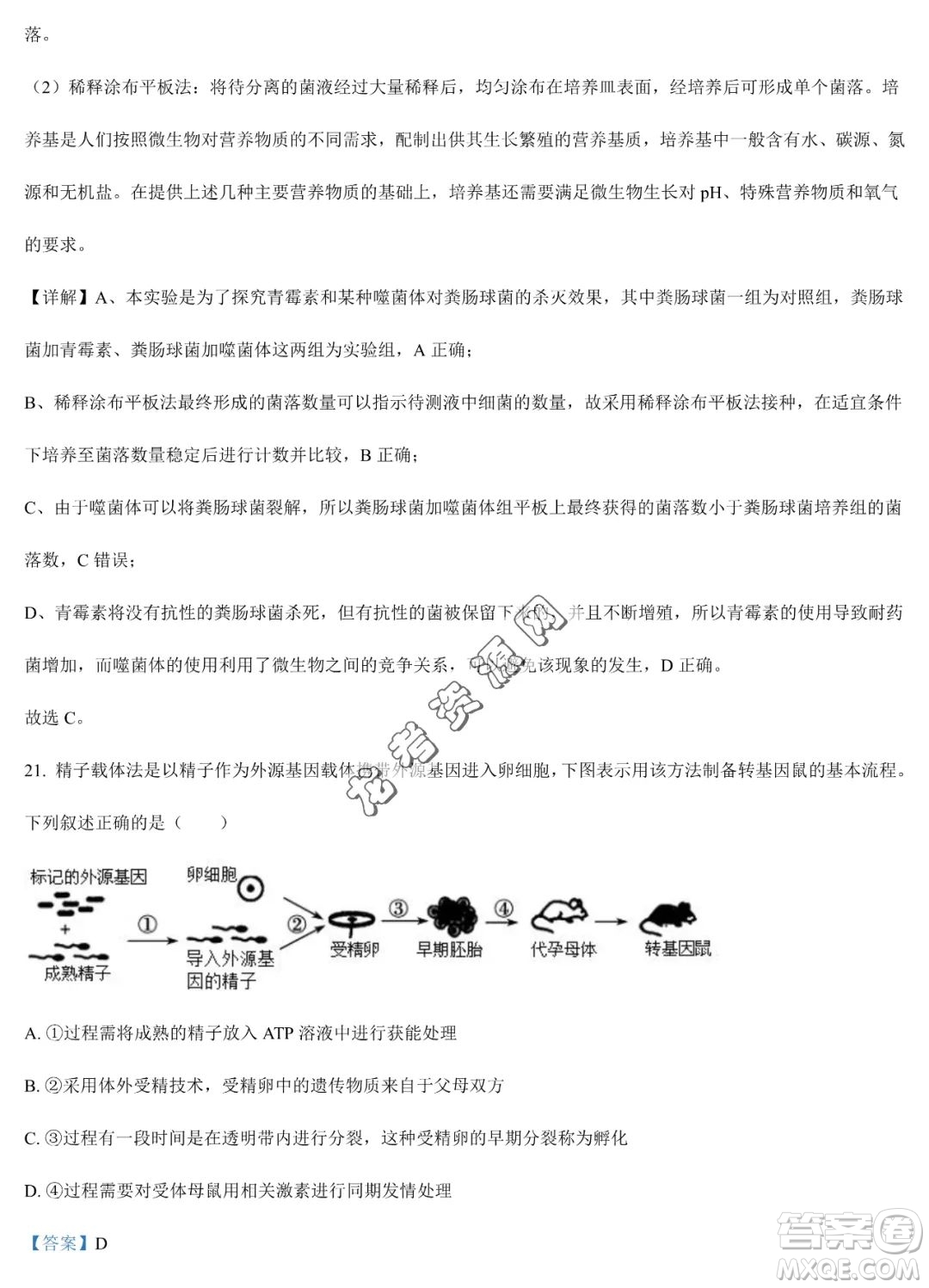 雙鴨山市第一中學(xué)2022-2023學(xué)年高二下學(xué)期期末考試生物試卷答案