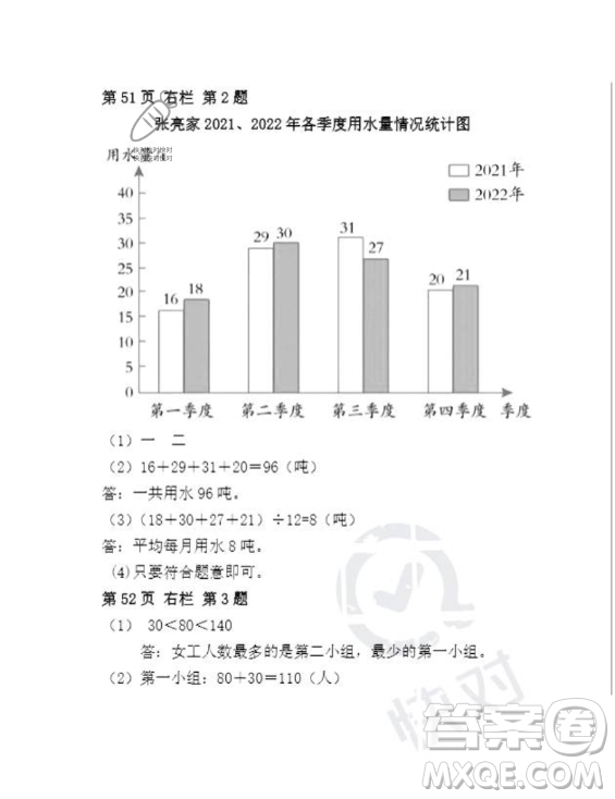 安徽少年兒童出版社2023年暑假作業(yè)四年級(jí)數(shù)學(xué)人教版答案