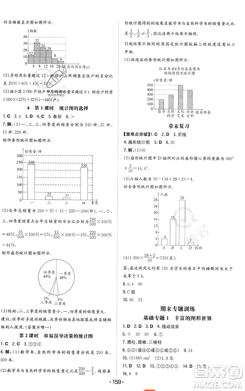 湖南教育出版社2023年一本同步訓(xùn)練七年級(jí)上冊(cè)數(shù)學(xué)北師大版答案