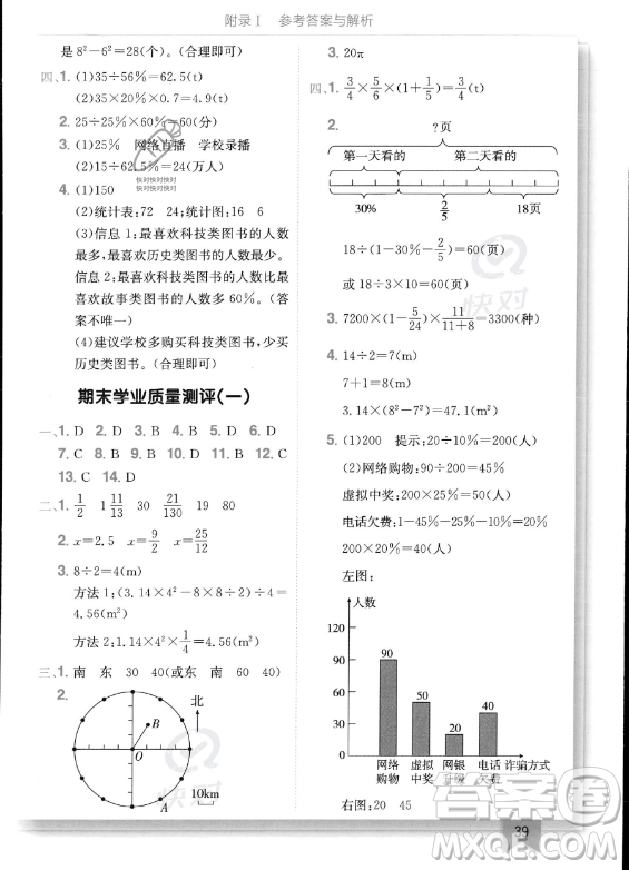 龍門書局2023年秋季黃岡小狀元作業(yè)本六年級(jí)上冊(cè)數(shù)學(xué)人教版答案