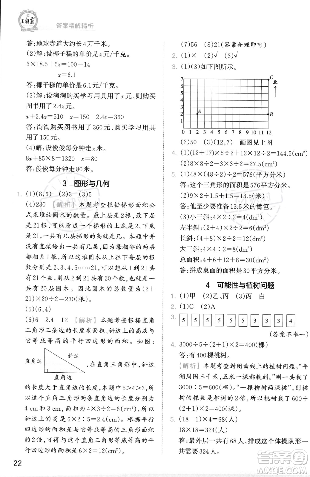 江西人民出版社2023年秋季王朝霞創(chuàng)維新課堂五年級(jí)上冊(cè)數(shù)學(xué)人教版答案