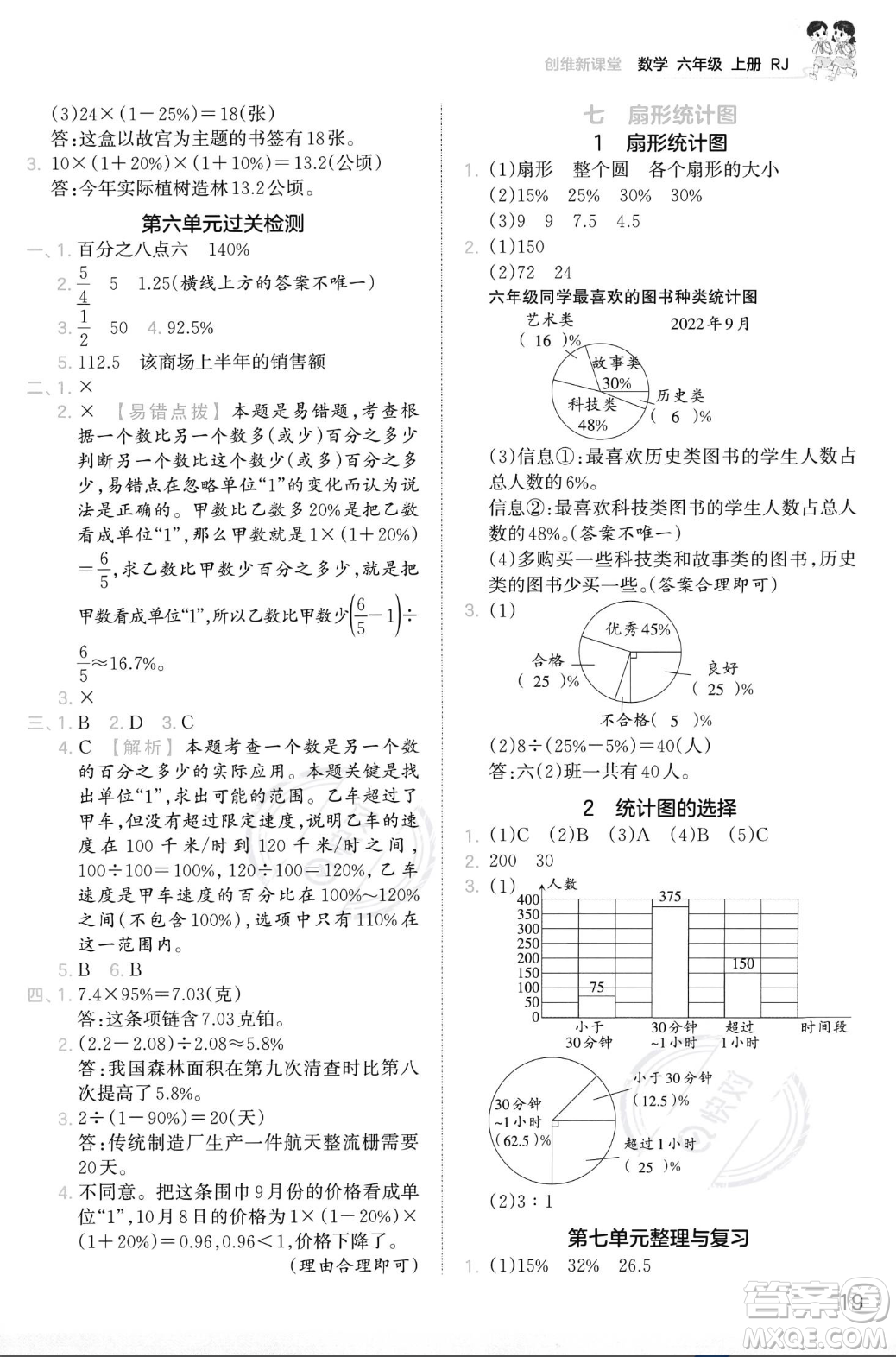 江西人民出版社2023年秋季王朝霞創(chuàng)維新課堂六年級(jí)上冊(cè)數(shù)學(xué)人教版答案