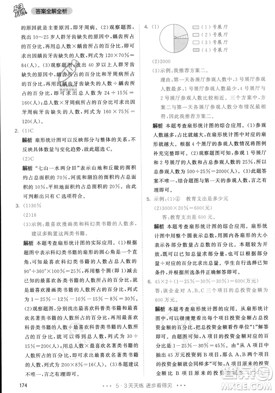 教育科學(xué)出版社2023年秋53天天練六年級上冊數(shù)學(xué)人教版答案