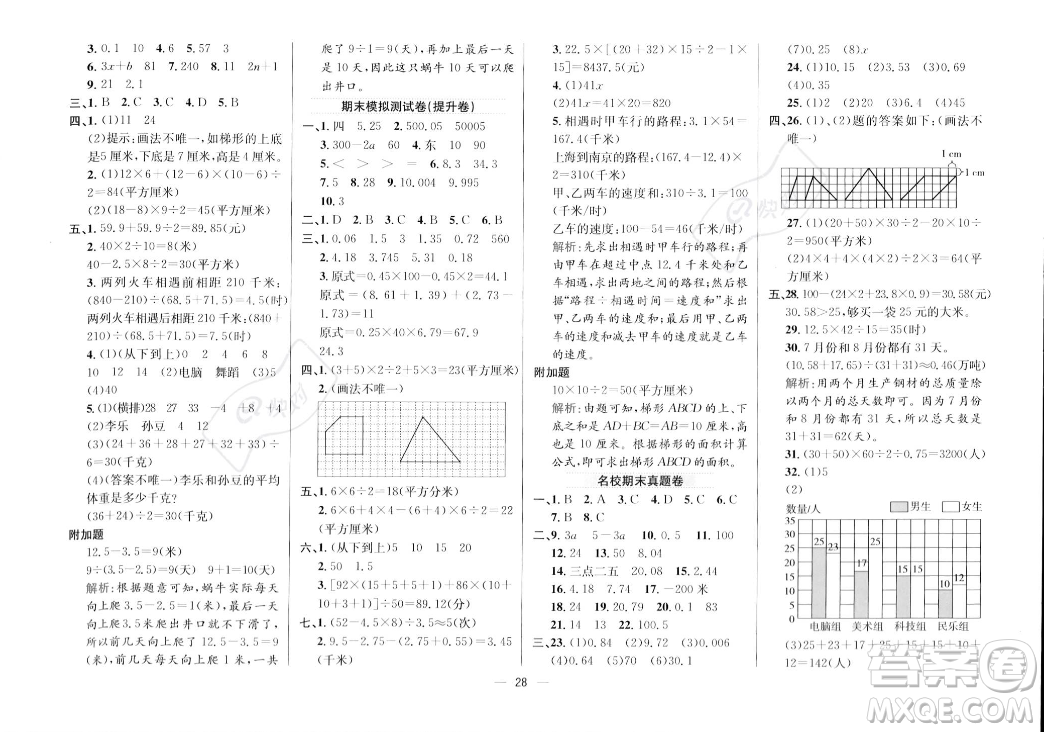 陜西人民教育出版社2023年秋小學(xué)教材全練五年級(jí)上冊(cè)數(shù)學(xué)江蘇版答案