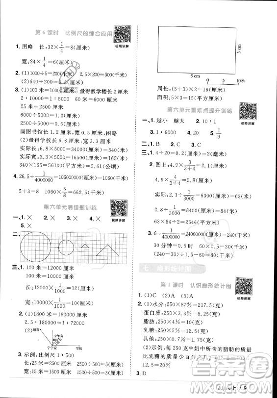 江西教育出版社2023年秋陽(yáng)光同學(xué)課時(shí)優(yōu)化作業(yè)六年級(jí)數(shù)學(xué)上冊(cè)冀教版答案