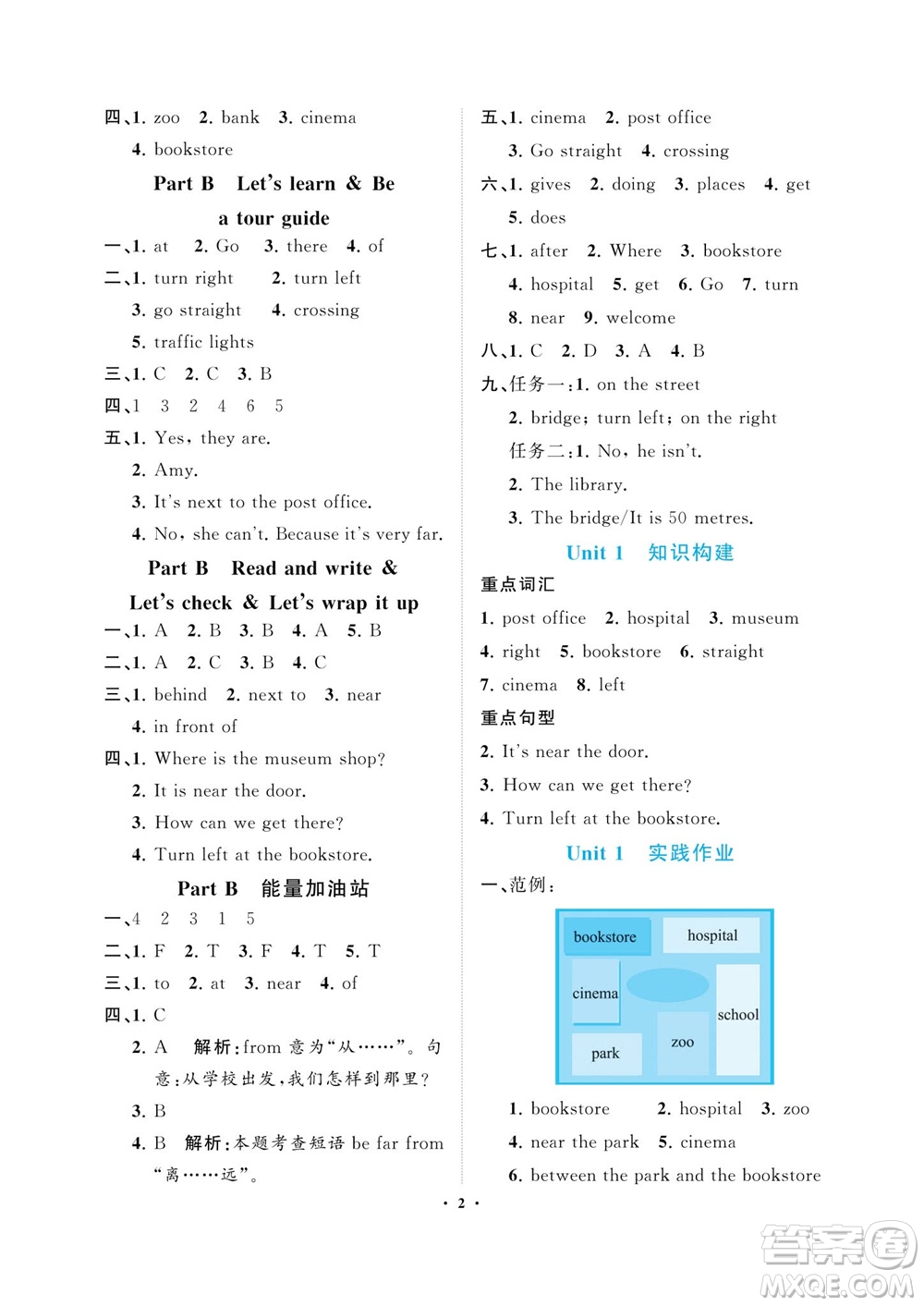 海南出版社2023年秋新課程學(xué)習(xí)指導(dǎo)六年級(jí)英語(yǔ)上冊(cè)人教版參考答案