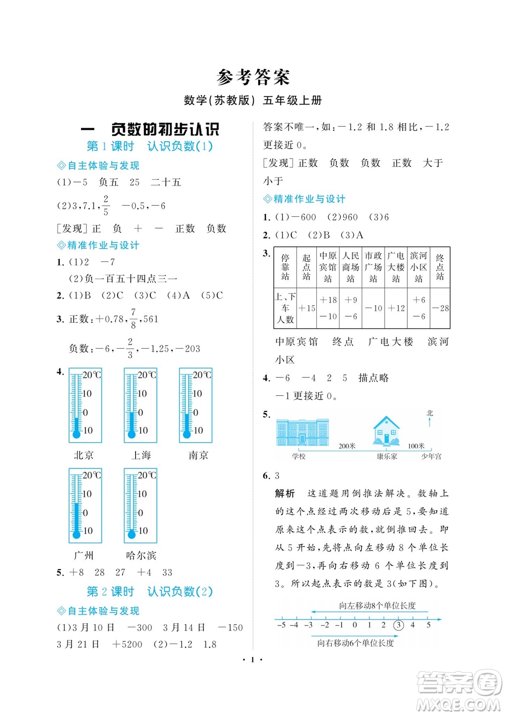 海南出版社2023年秋新課程學習指導五年級數(shù)學上冊蘇教版參考答案