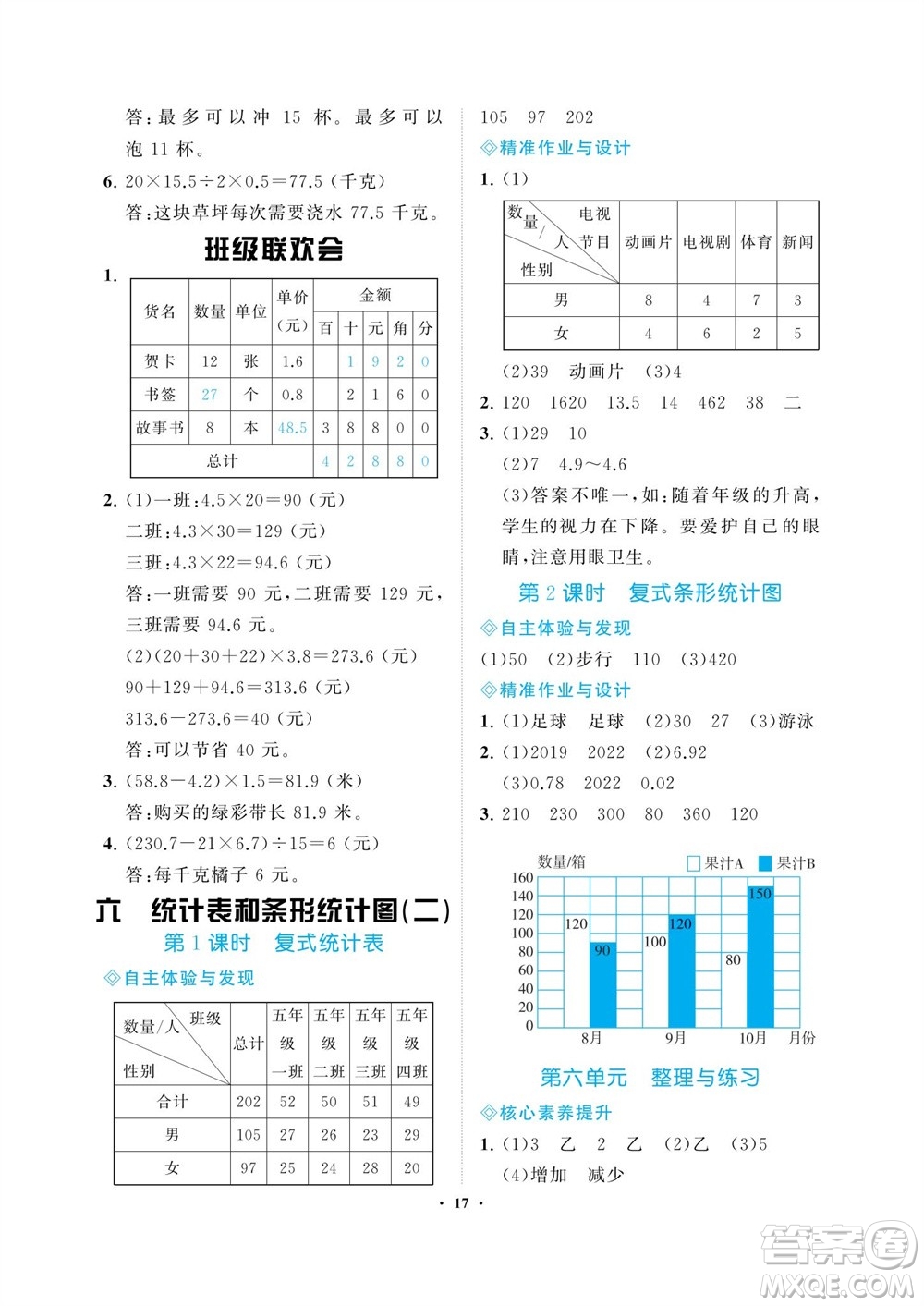 海南出版社2023年秋新課程學習指導五年級數(shù)學上冊蘇教版參考答案