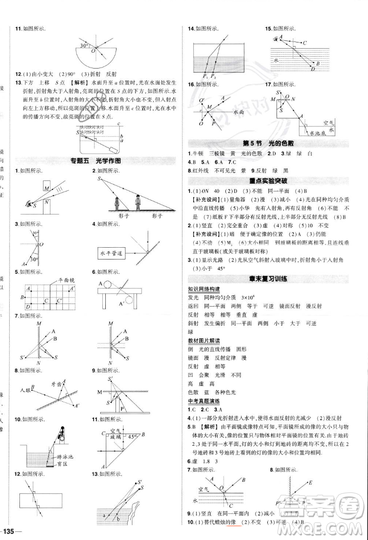 長(zhǎng)江出版社2023年秋狀元成才路創(chuàng)優(yōu)作業(yè)八年級(jí)物理上冊(cè)人教版答案