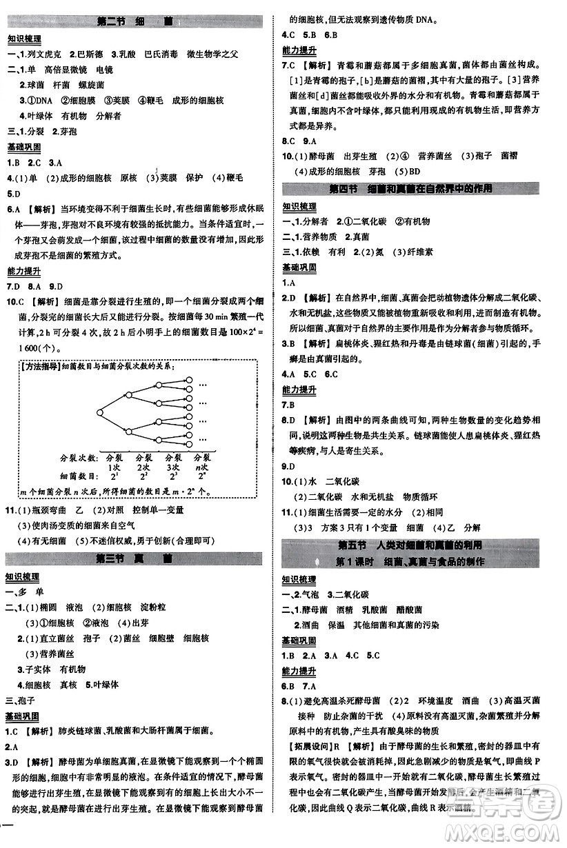 吉林教育出版社2023年秋狀元成才路創(chuàng)優(yōu)作業(yè)八年級(jí)生物上冊(cè)人教版答案