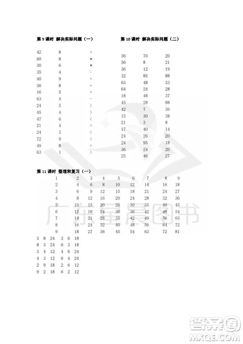 吉林出版集團(tuán)股份有限公司2023年秋小學(xué)數(shù)學(xué)口算速算心算二年級(jí)上冊(cè)人教版參考答案