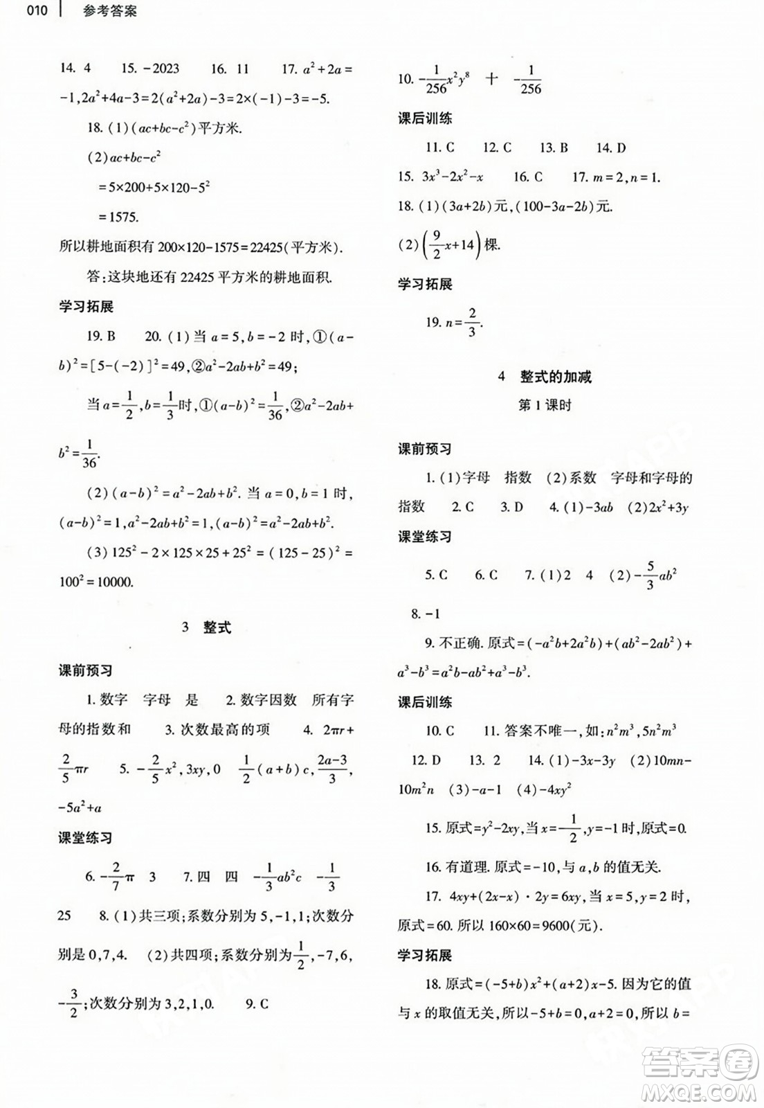 大象出版社2023年秋基礎(chǔ)訓(xùn)練七年級(jí)數(shù)學(xué)上冊北師大版答案