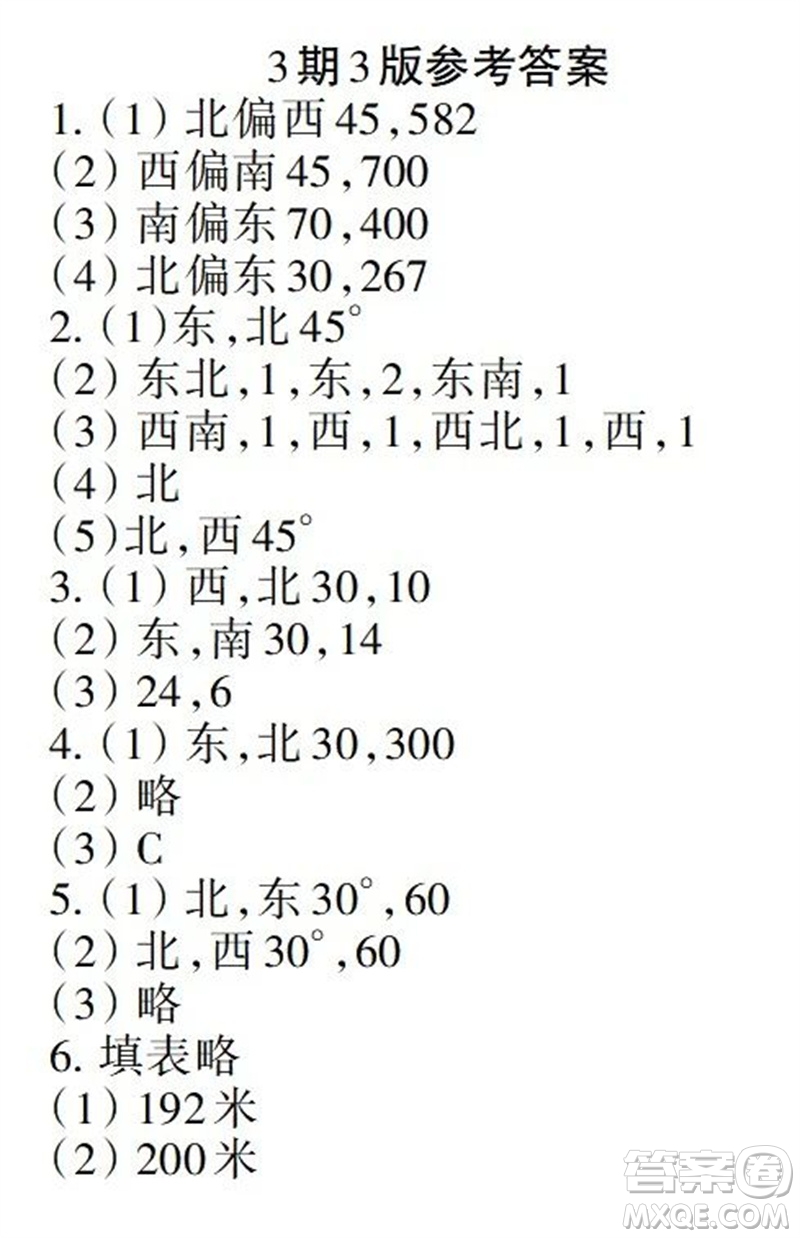 2023年秋學習報小學六年級數(shù)學上冊人教版1-8期參考答案