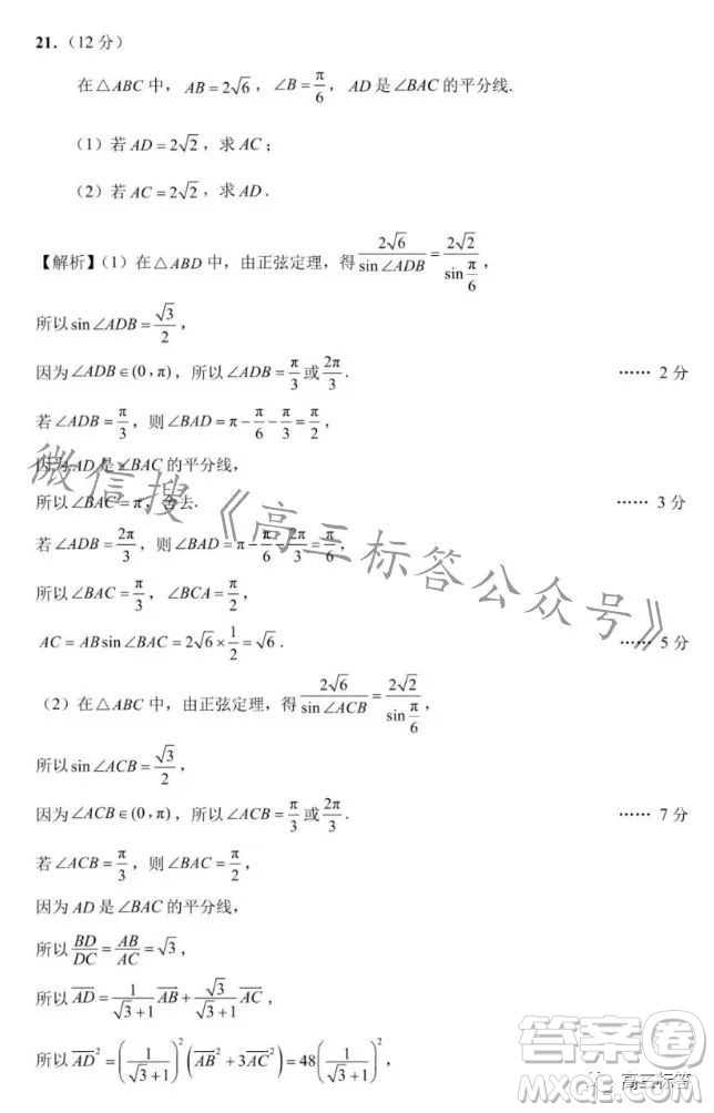 滄州市決勝新高考2024屆高三年級大聯(lián)考數(shù)學試卷答案