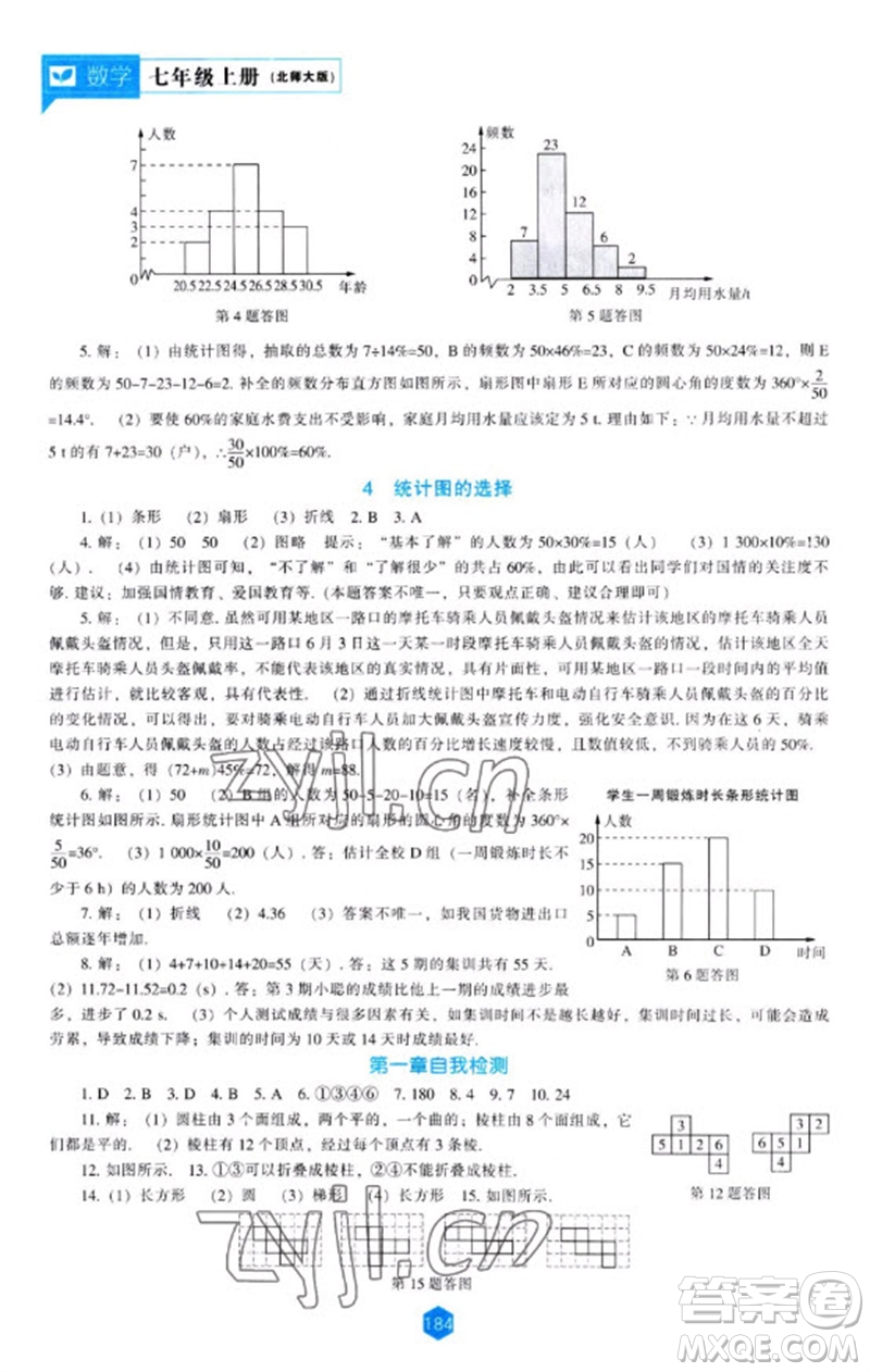 遼海出版社2023年秋新課程能力培養(yǎng)七年級(jí)數(shù)學(xué)上冊(cè)北師大版參考答案