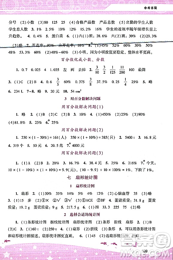 廣西師范大學(xué)出版社2023年秋新課程學(xué)習(xí)輔導(dǎo)六年級(jí)數(shù)學(xué)上冊(cè)人教版答案