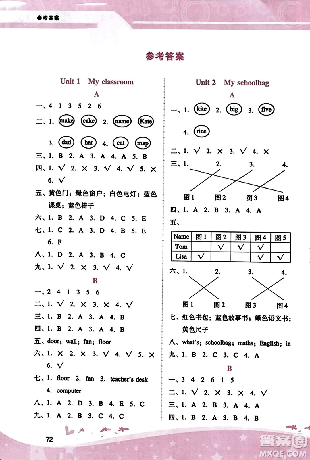 廣西師范大學(xué)出版社2023年秋新課程學(xué)習(xí)輔導(dǎo)四年級(jí)英語(yǔ)上冊(cè)人教PEP版答案