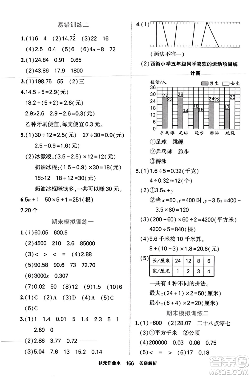 西安出版社2023年秋狀元成才路狀元作業(yè)本五年級數(shù)學上冊蘇教版答案