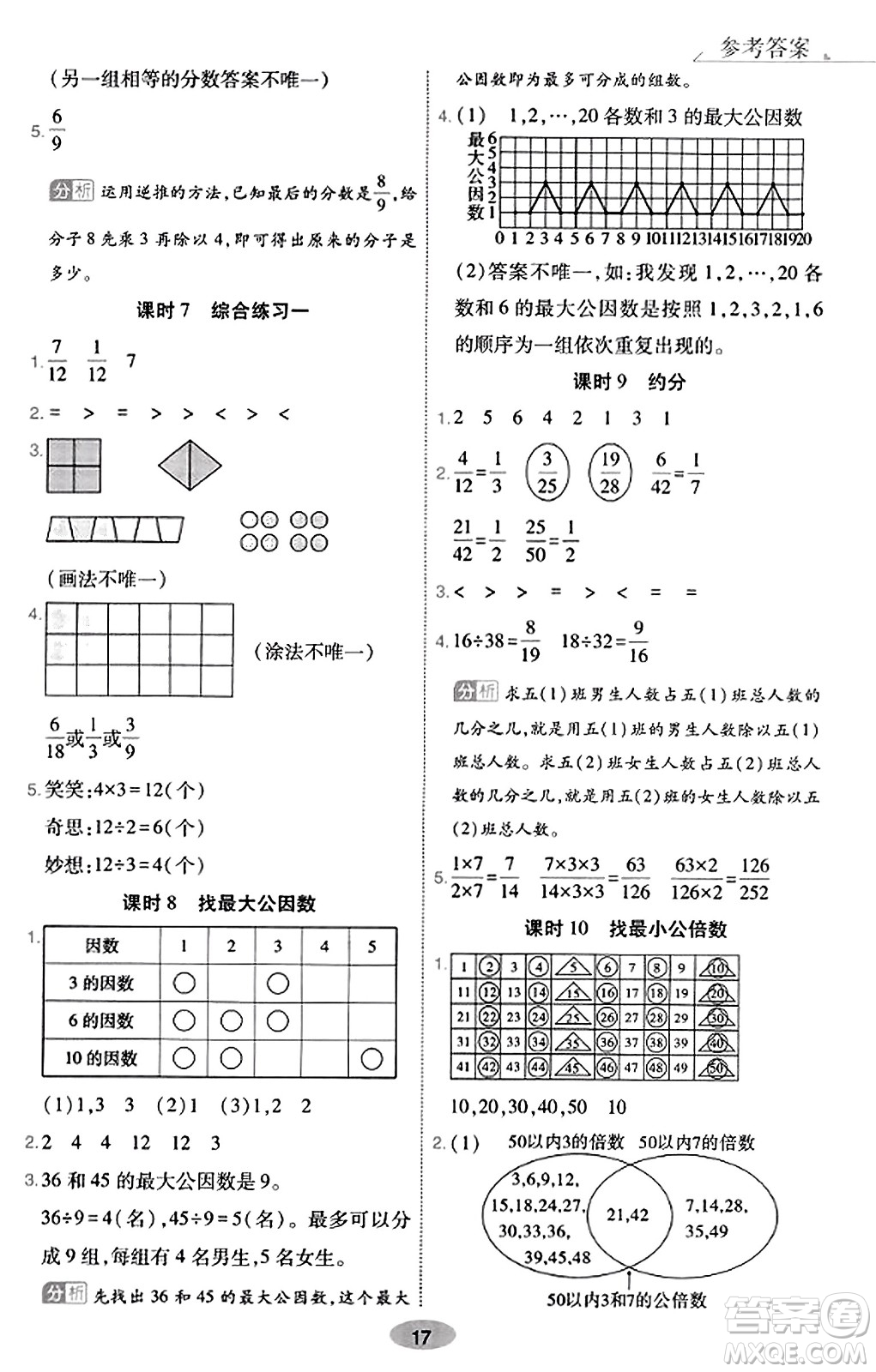 陜西師范大學(xué)出版總社有限公司2023年秋黃岡同步練一日一練五年級數(shù)學(xué)上冊北師大版答案