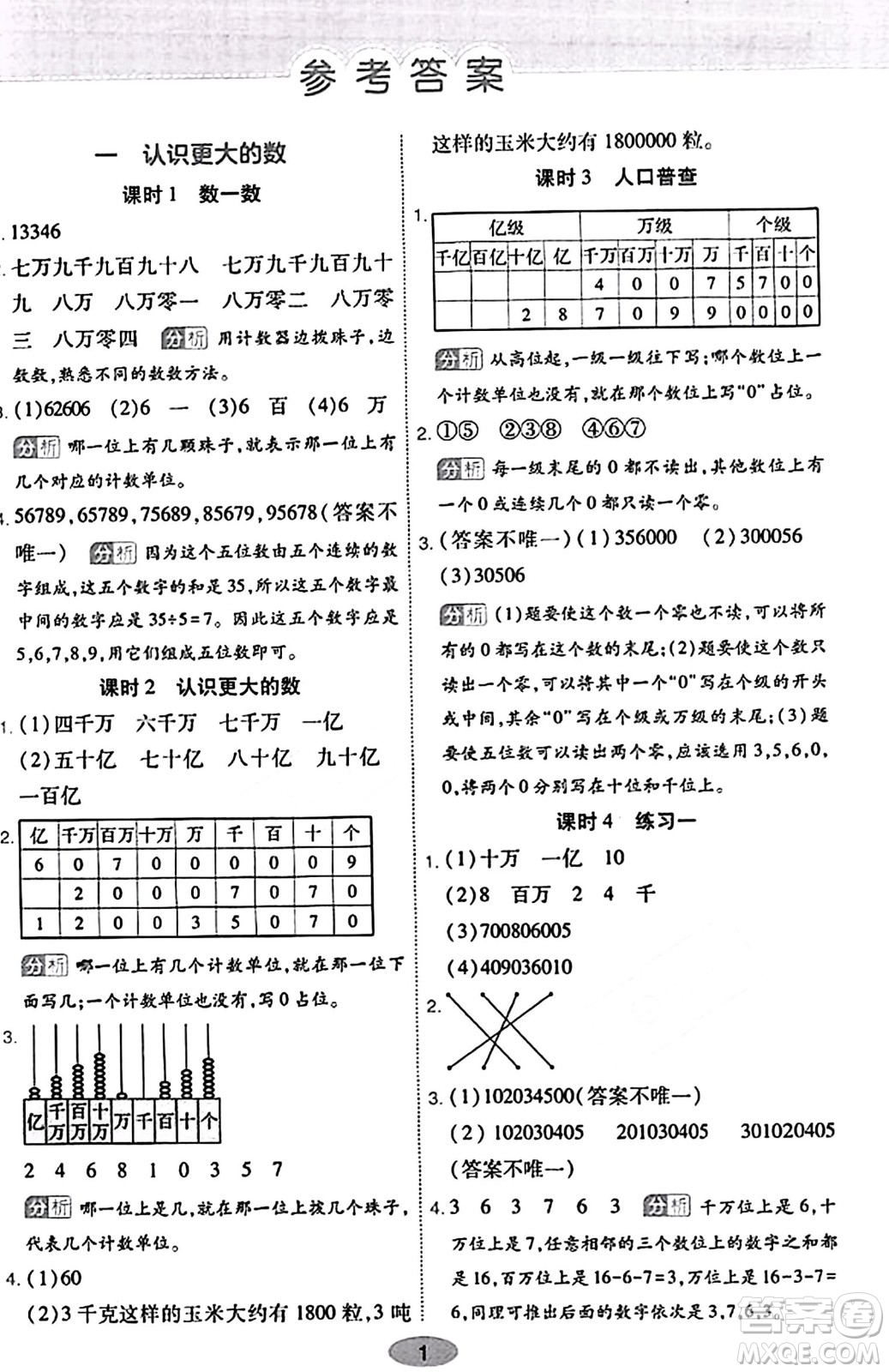 陜西師范大學(xué)出版總社有限公司2023年秋黃岡同步練一日一練四年級(jí)數(shù)學(xué)上冊(cè)北師大版答案