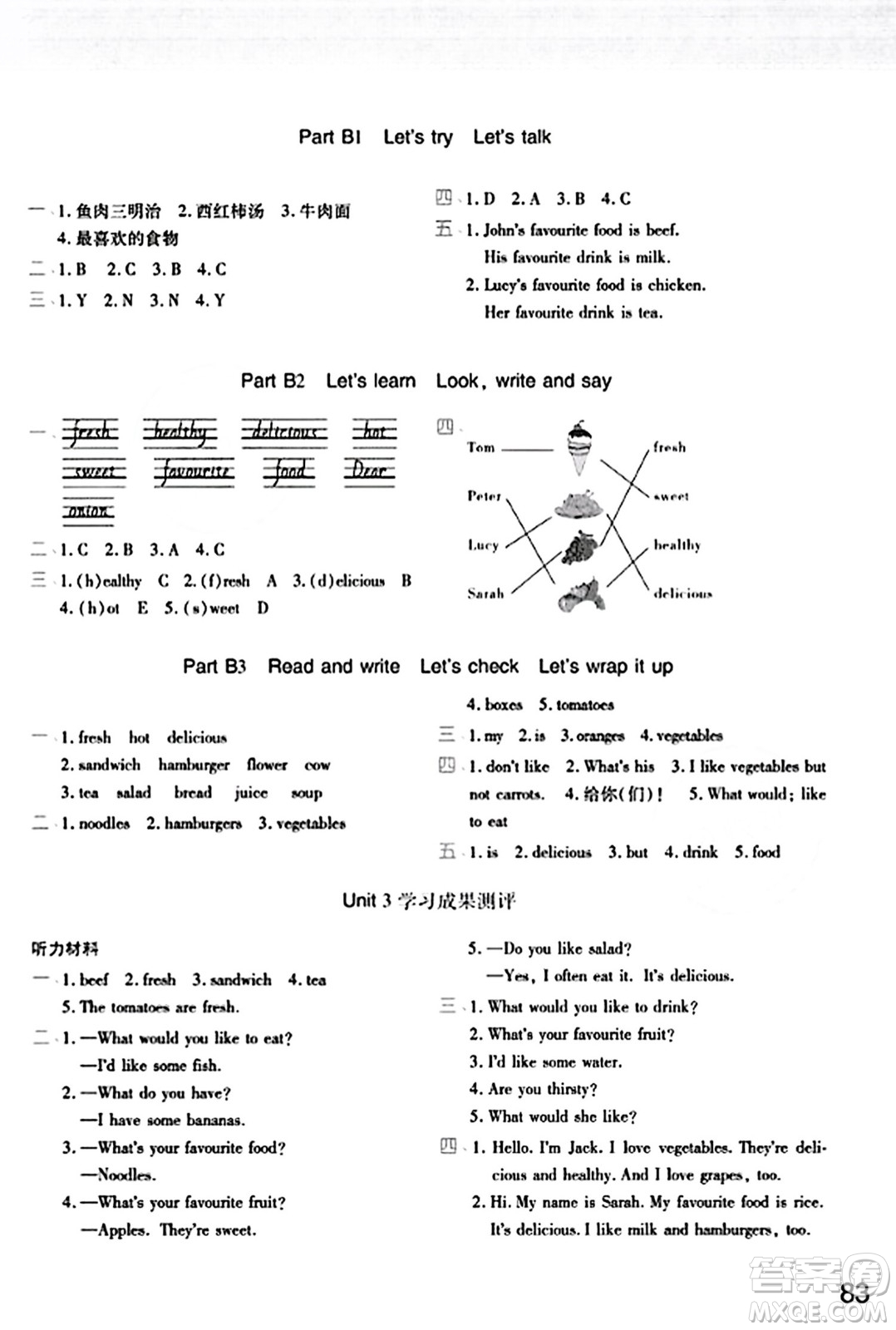 陜西師范大學(xué)出版總社有限公司2023年秋黃岡同步練一日一練五年級英語上冊人教PEP版答案