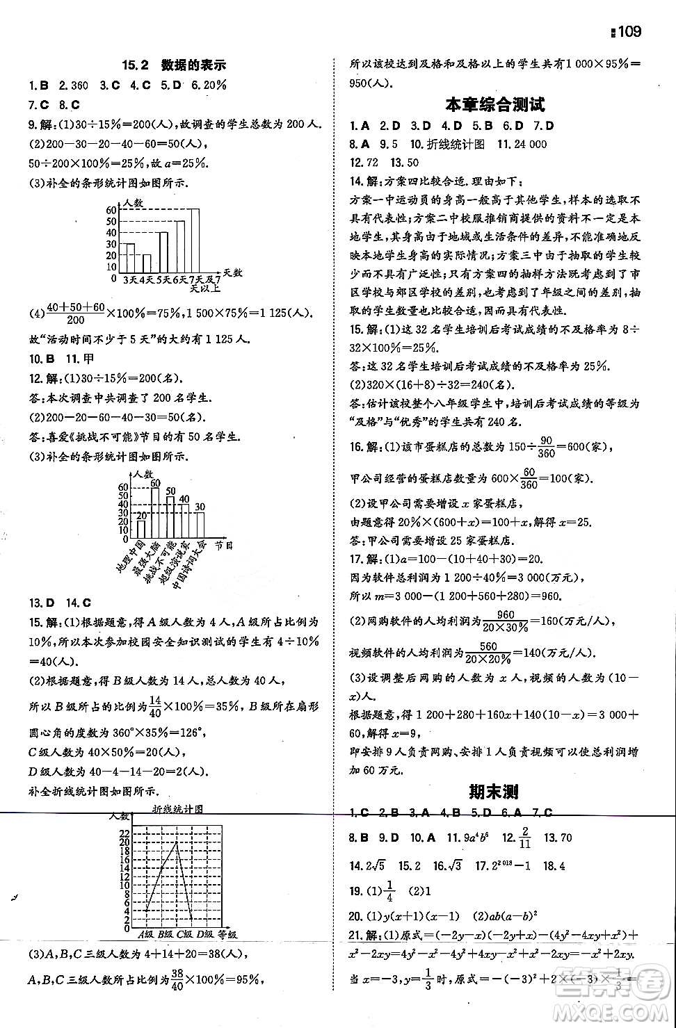 湖南教育出版社2023年秋一本同步訓練八年級數(shù)學上冊華東師大版答案