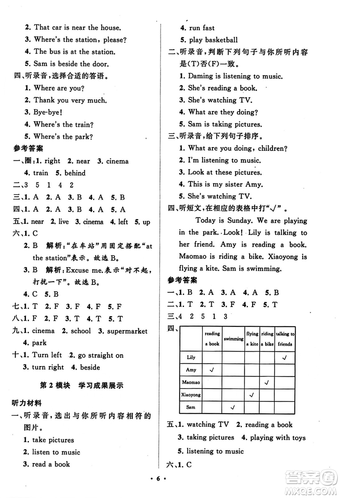 山東教育出版社2023年秋小學(xué)同步練習(xí)冊(cè)分層指導(dǎo)四年級(jí)英語(yǔ)上冊(cè)外研版答案