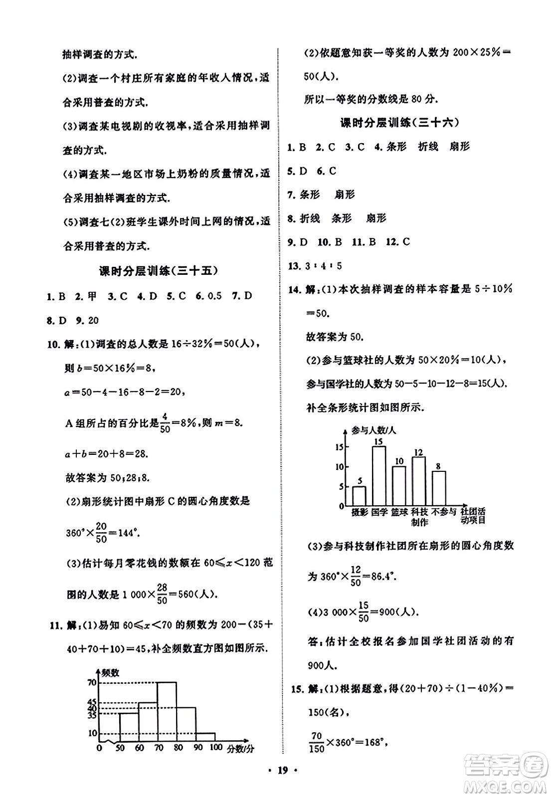 山東教育出版社2023年秋初中同步練習冊分層卷七年級數(shù)學上冊北師大版答案