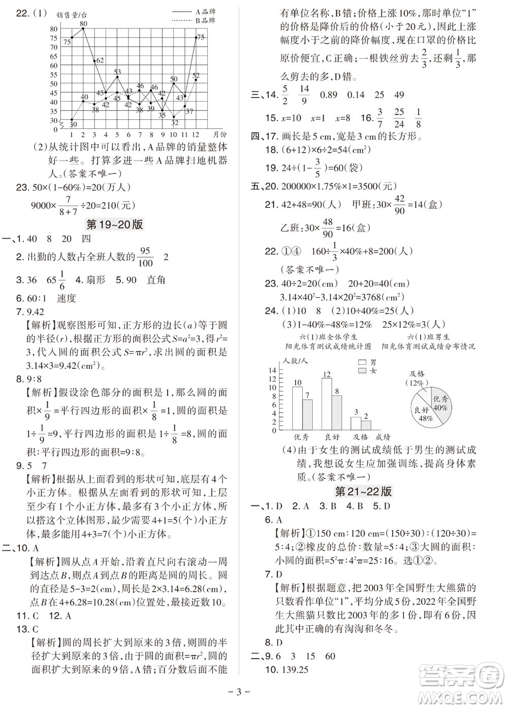 2023年秋學習方法報小學數(shù)學六年級上冊北師大版期末專號參考答案