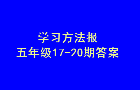 2023年秋學(xué)習(xí)方法報(bào)小學(xué)數(shù)學(xué)五年級上冊第17-20期人教版參考答案