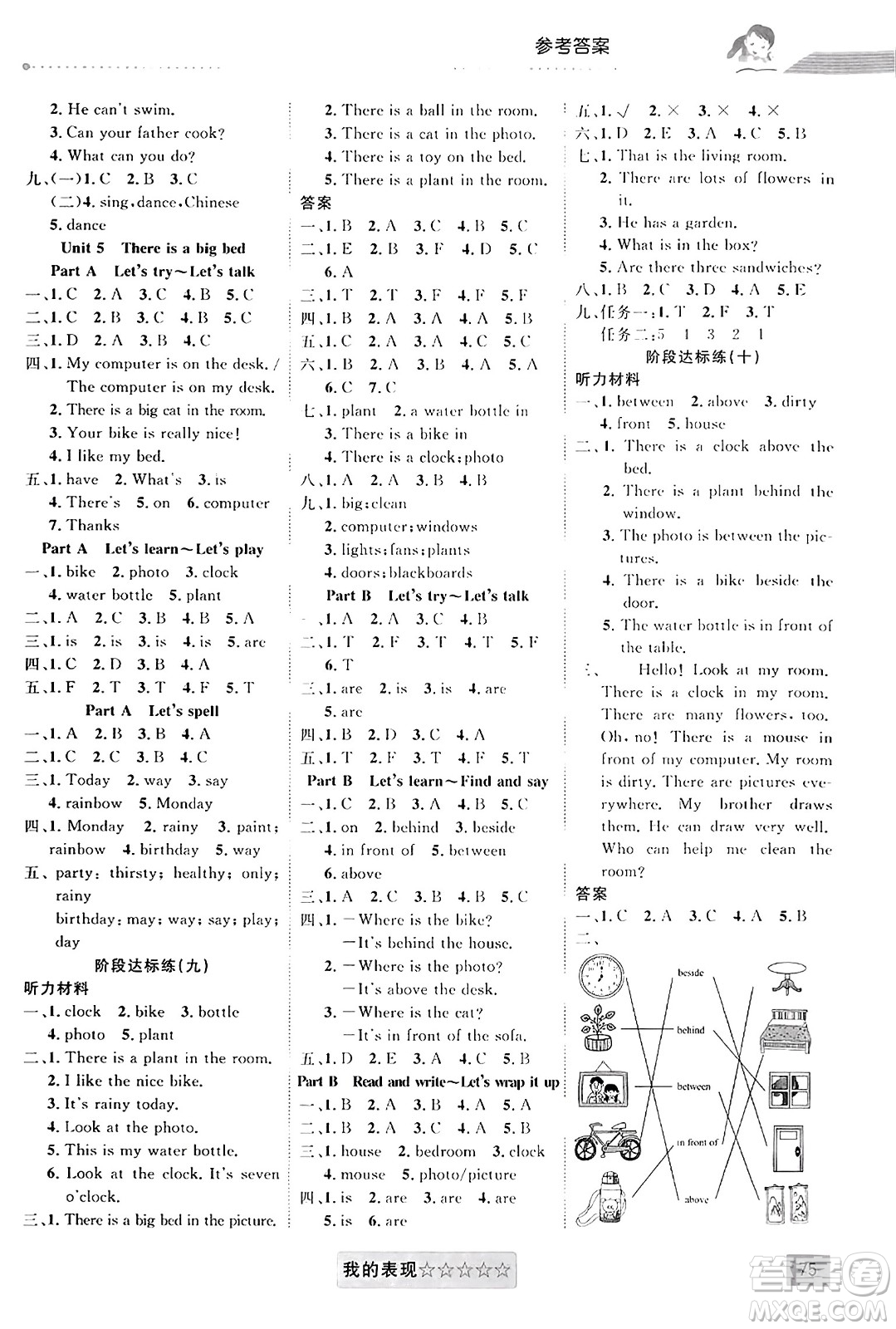 新疆文化出版社2023年秋聚焦課堂課課練五年級(jí)英語(yǔ)上冊(cè)人教PEP版答案