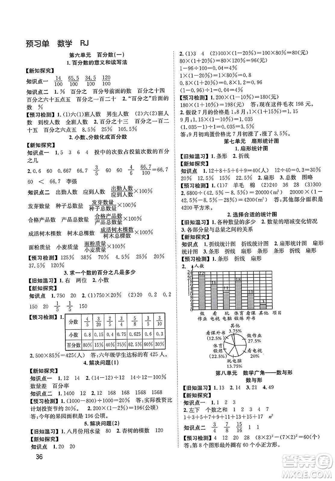 安徽人民出版社2023年秋陽光課堂課時(shí)作業(yè)六年級(jí)數(shù)學(xué)上冊(cè)人教版答案