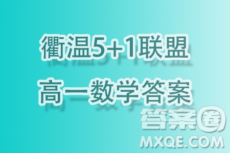 浙江衢溫5+1聯(lián)盟2023-2024學(xué)年高一上學(xué)期期中聯(lián)考數(shù)學(xué)試題答案