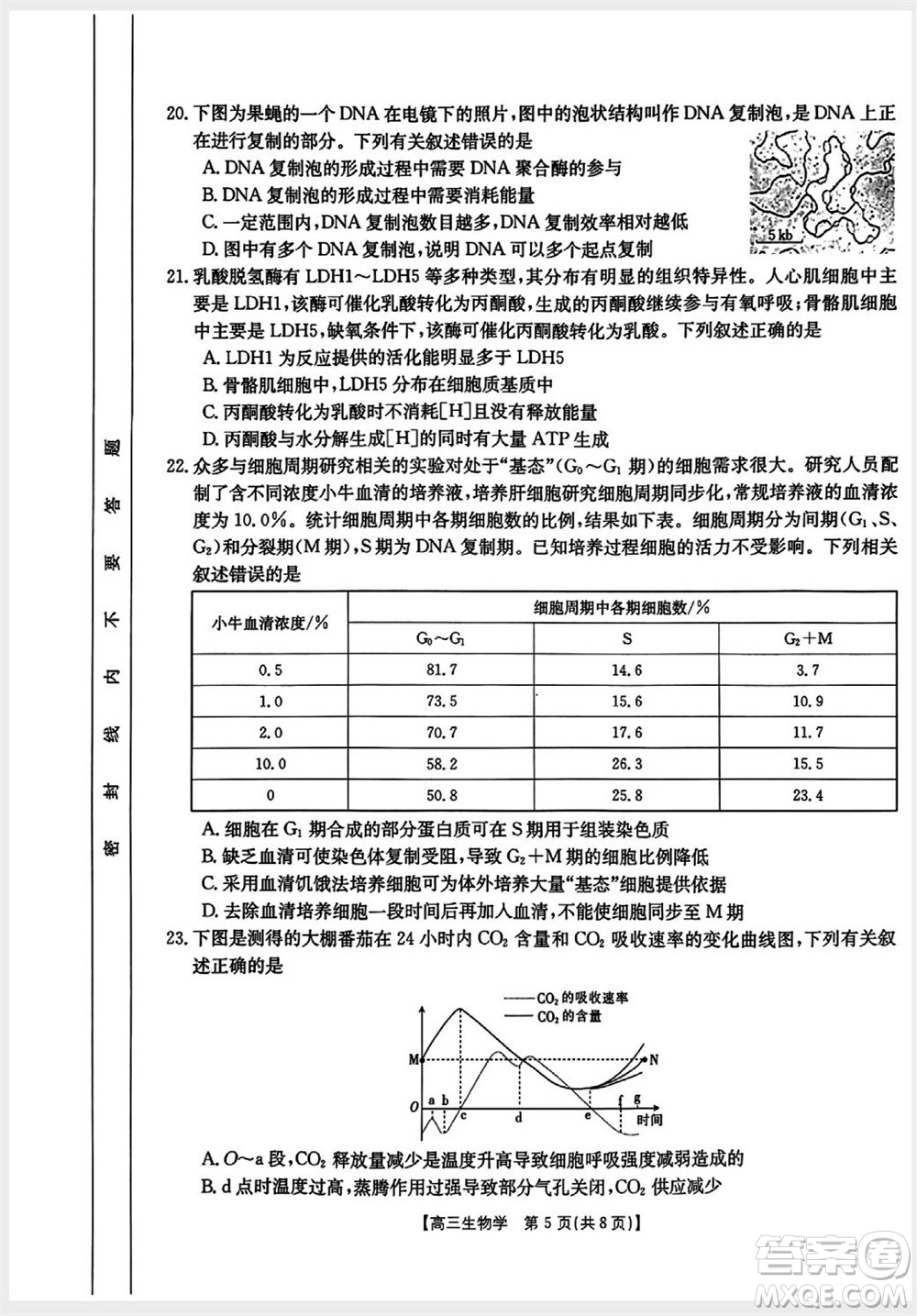 山西省2024屆高三上學(xué)期11月金太陽(yáng)聯(lián)考生物試題答案