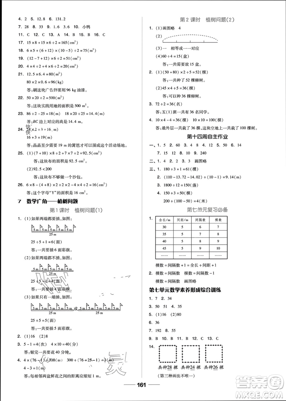 山東科學(xué)技術(shù)出版社2023年秋新思維伴你學(xué)五年級(jí)數(shù)學(xué)上冊(cè)人教版參考答案