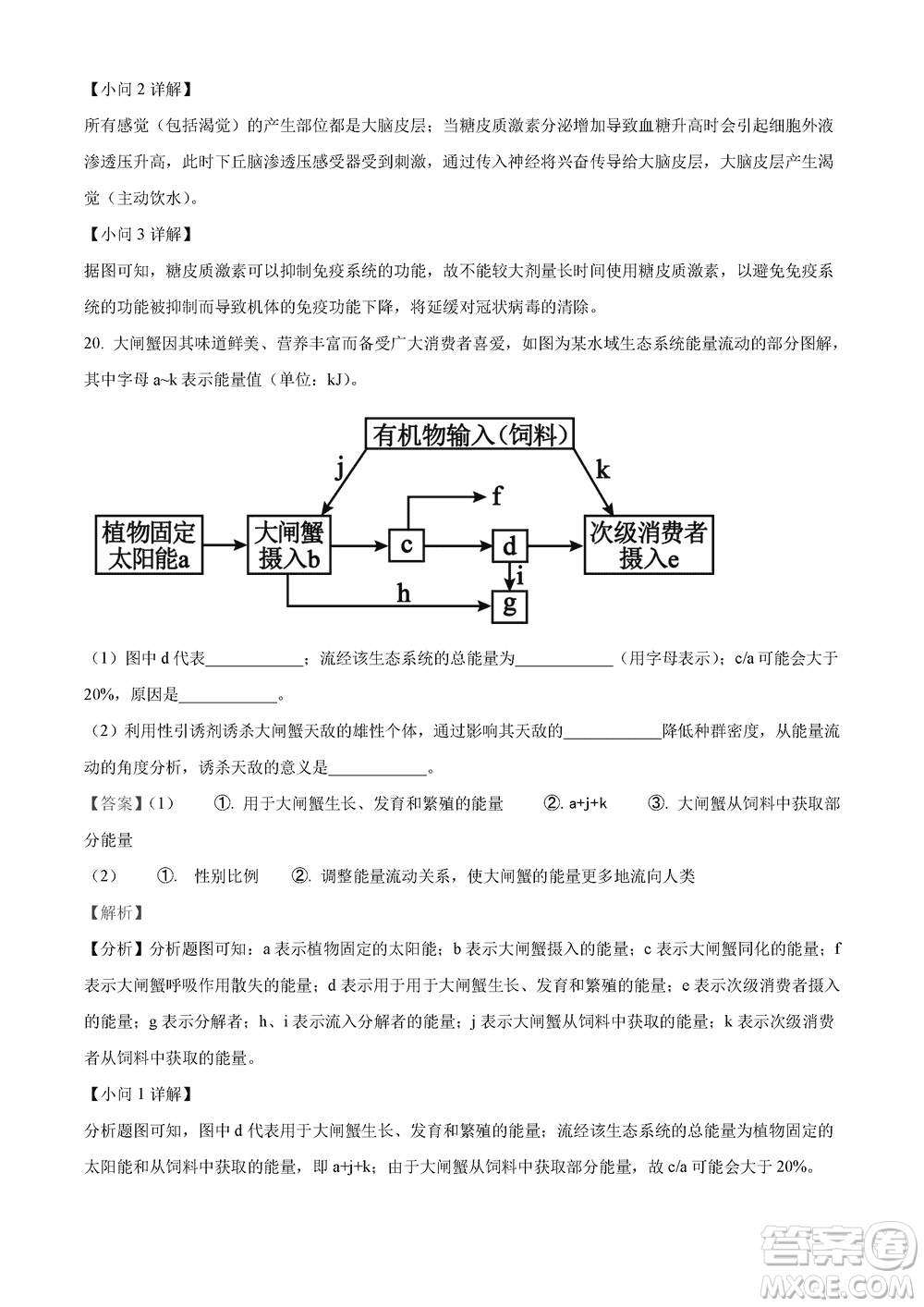 2023年11月湖南岳汨聯(lián)考高三期中考試生物參考答案