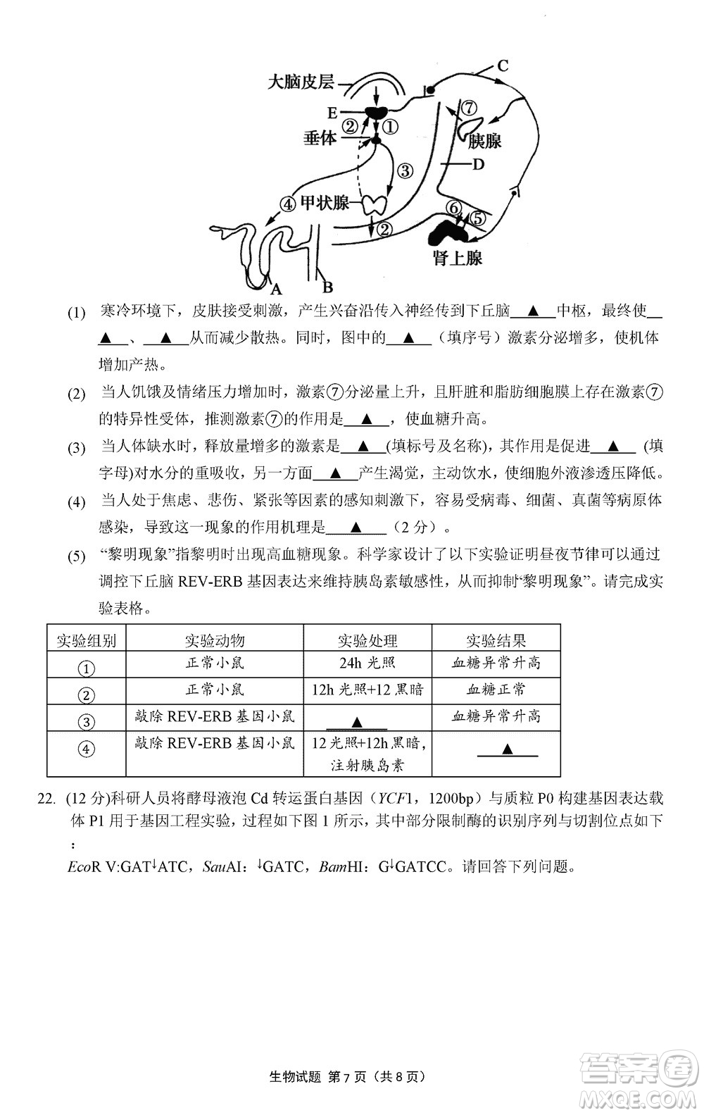 南京市六校聯(lián)合調(diào)研2023-2024學(xué)年高三上學(xué)期11月期中考試生物答案