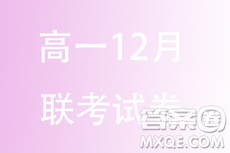 河南名校聯(lián)盟2023-2024學年高一上學期12月考試數(shù)學試題答案