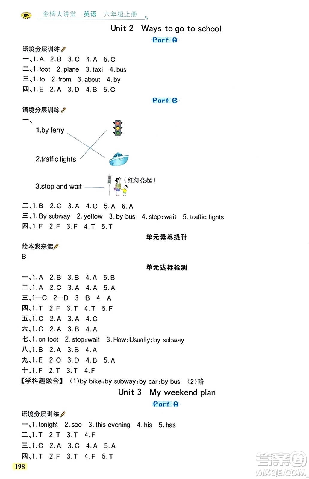 遼寧少年兒童出版社2023年秋世紀(jì)金榜金榜大講堂全彩筆記六年級(jí)英語(yǔ)上冊(cè)通用版三起點(diǎn)答案