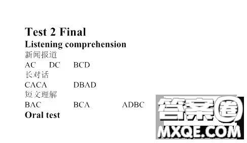 外語教學(xué)與研究出版社大學(xué)英語聽說教程4答案