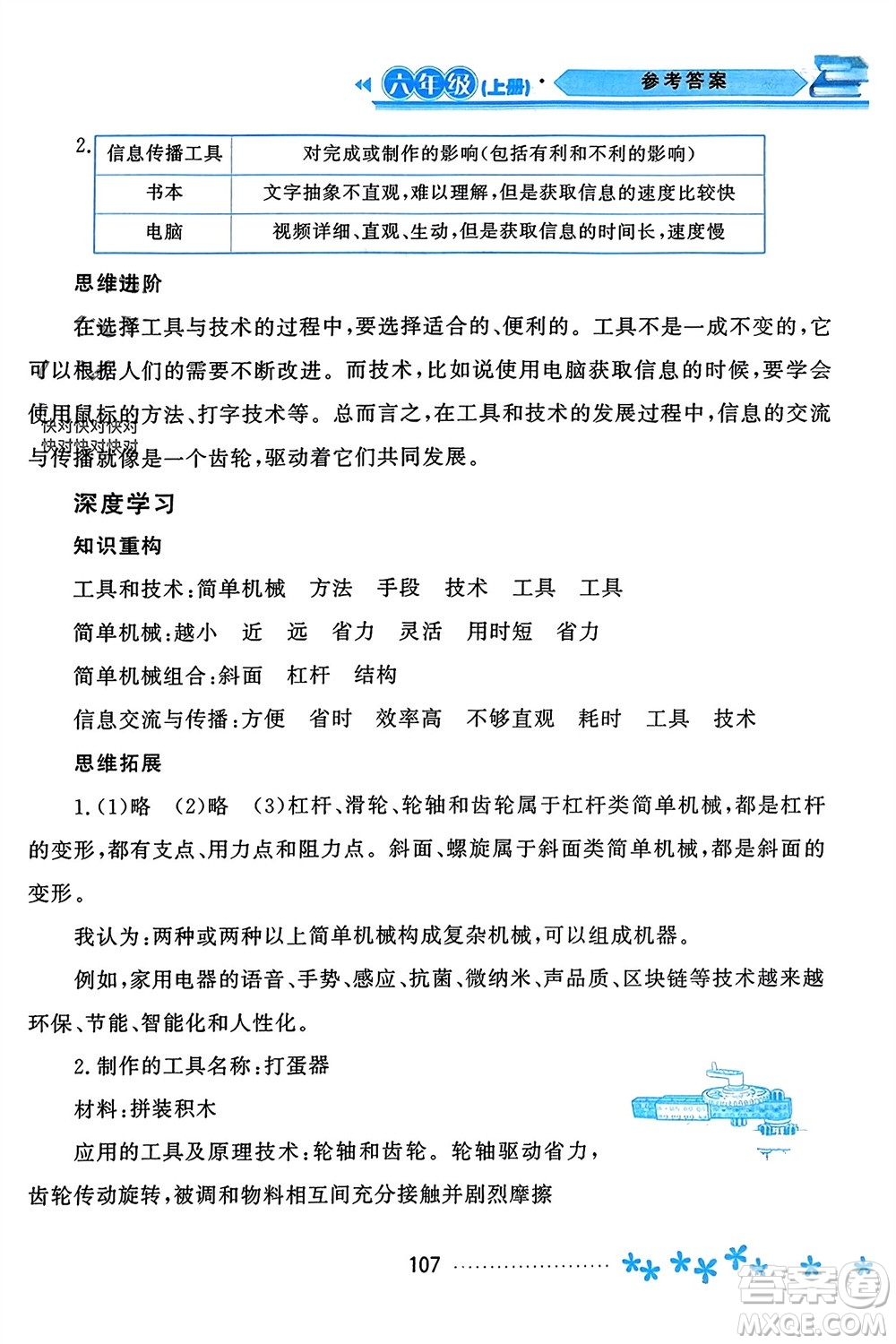 黑龍江教育出版社2023年秋資源與評(píng)價(jià)六年級(jí)科學(xué)上冊(cè)教科版參考答案