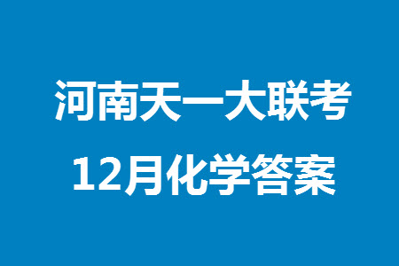 河南天一大聯(lián)考2024屆高三上學(xué)期12月階段性測試四化學(xué)參考答案