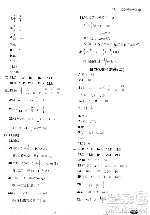 大連出版社2023年秋點(diǎn)石成金金牌每課通六年級數(shù)學(xué)上冊北師大版答案