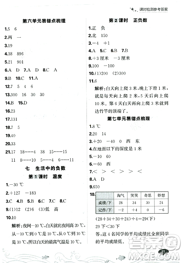 大連出版社2023年秋點石成金金牌每課通四年級數(shù)學上冊北師大版答案